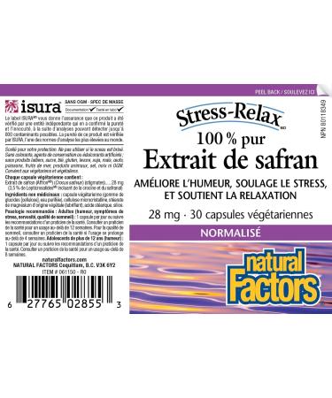 Saffron Extract 28mg Stress Relax 30 Vcaps - Buy Online on SooperMarket.com