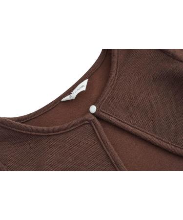 BONNY BILLY Girls Cotton Knit Cardigan Shrug | Size 7-8 Years | Coffee - Buy Online on SooperMarket.com