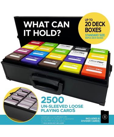 BBB Edition Game Card Storage Case for MTG and Standard Card Games | Includes 8 Dividers | Fits up to 2500 Loose Unsleeved Cards - Buy Online on SooperMarket.com