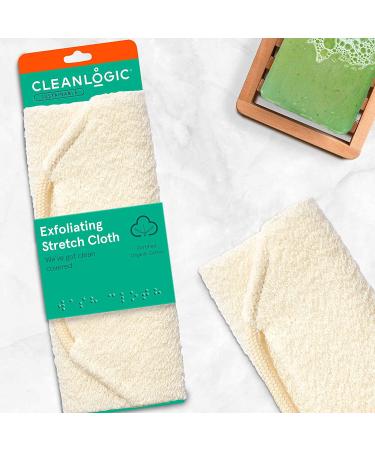 Cleanlogic Exfoliating Stretch Bath & Shower Wash Cloth | Revitalize Your Skin - Buy Online on SooperMarket.com
