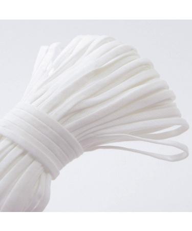 30 Yards 1/4 Inch White Elastic Band for Sewing Masks - Heavy Stretch Knit Braided Elastic - Buy Online on SooperMarket.com