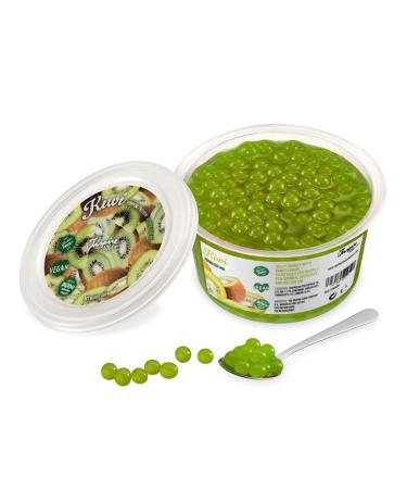 Inspire Food bubble tea pearls kiwi for bubble tea |Popping boba pearls tapioka fruit beads and boba pearls - 100% vegan and gluten -free without artificial dye 450g kiwi 450 g (1 Pack)