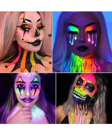 DE'LANCI Neon Eyeshadow Palette - Glow in the Dark, Blacklight UV Makeup, Matte & Glitter Shadows for Halloween - Buy Online on SooperMarket.com