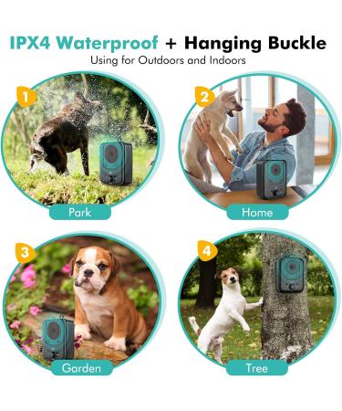 SUUWEE 33 FT Ultrasonic Dog Bark Deterrent | Waterproof 3 Modes | Humane & Safe Control Training Tool for Most Dogs - Buy Online on SooperMarket.com