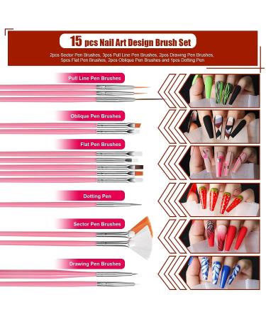 Teenitor Nail Art Kit with Glitter, Stickers, Brushes, Dotting Tool, Gems, Striping Tape - Perfect for Beginners - Buy Online on SooperMarket.com