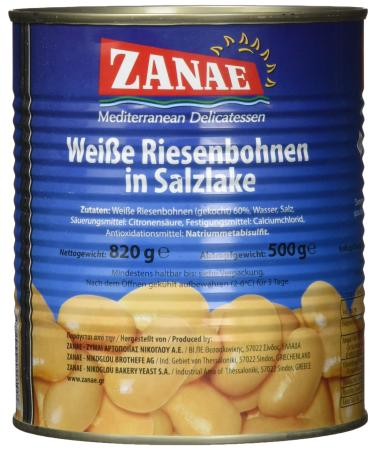 Zanae Broad white beans natural (820 g pack) 1