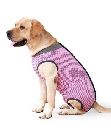 Heywean Hundebody after op castration wound protection suits for dogs professional pet recovery suit dog medical shirt body suit after the operation dog pet surgical suit for dogs s (pack with 1) pink