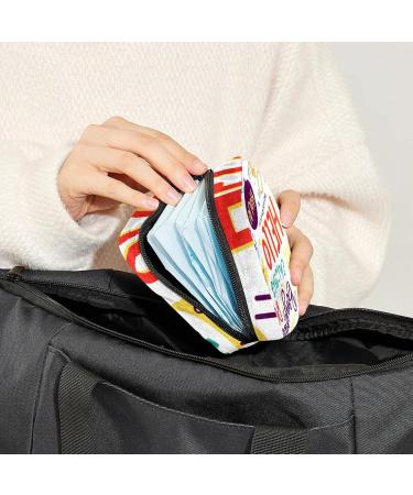 Multi-colored Sanitary Napkin Storage Bag | Menstrual Cup Pouch for Women and Girls | Portable Period Holder | Nursing Pad and Tampon Organizer - Buy Online on SooperMarket.com