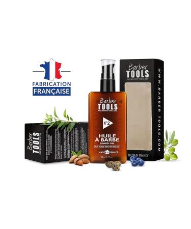 Beard Oil N 2 - 100% Natural Oils | Promotes Beard Growth | 80ml Made in France | With Ricin Oil 7 Vegetable Oils Essential Oils & Vitamin E | Amber & Muschus Scent - Buy Online on SooperMarket.com