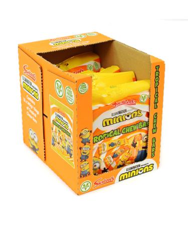 Swizzels Minions Tropical Chew Bars Vegan Chewy Sweets- Bulk Box (12 x 120g)