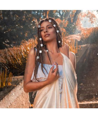 SKHAOVS 200 Pieces Hair Braid Rings Dreadlocks Locks Hair Beads Cuffs Braid Rings Hair Clips Adjustable Dreadlocks Beads Dreadlocks Accessories DIY Hair Decorations 8 * 9 mm (Silver) - Buy Online on SooperMarket.com
