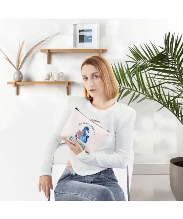 LEVLO Funny Seahorse Cosmetic Bag - Perfect Gift for Seahorse Lovers & Spirit Enthusiasts | International Shipping - Buy Online on SooperMarket.com