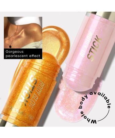 Body Glitter Shimmer Stick - Moisturizing Highlighter for Eye Lip & Face | Long Lasting Gold Illuminator for Concerts & Festivals - Buy Online on SooperMarket.com