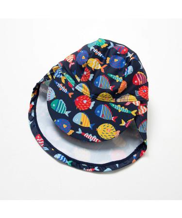 Baby Boys Sunsuit UPF 50+ with Zipper Swimwear & Sun Hat, Colorful Fish, 2-3 Years - Buy Online on SooperMarket.com