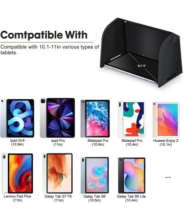 Tomat Tablet Sun Hood for DJI Drones & Tablets (10.1-11), Compatible with iPad Pro, Galaxy Tab, Mavic Air 2, Mini 2 Accessories - Buy Online on SooperMarket.com