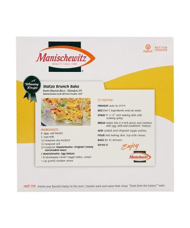 Manischewitz Matzo Cracker Egg 12oz - Authentic Jewish Passover Crackers - Buy Online on SooperMarket.com