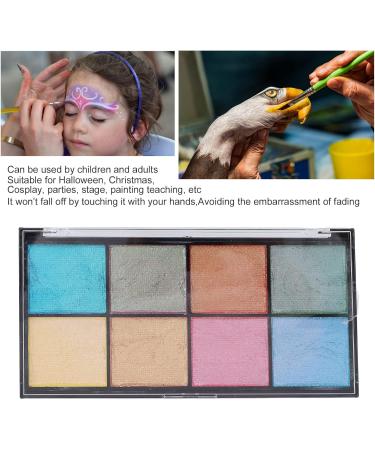 Face Painting Palette 8 Colors Eyeshadow Palette Food Grade Long Lasting for Halloween for Cosplay for Kids - Buy Online on SooperMarket.com