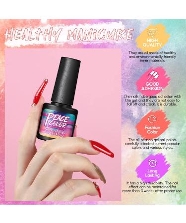 PEACECOLOR Gel Nail Polish Kit with 36W Nail Dryer - 18pcs Set, No Wipe Base & Top Coat, Manicure Tools - Perfect Gift for Women | PH0022 - Buy Online on SooperMarket.com