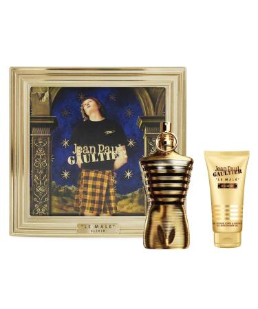 Jean Paul Gaultier Le Male Elixir Gift Set (Le Male Elixir EDP 4.2 Fl Oz + Shower Gel 2.5 Fl Oz)