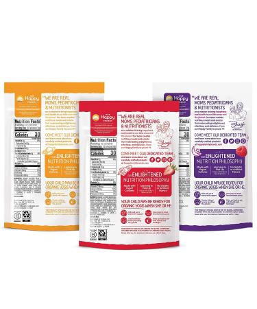Happy Baby Organics Yogis Variety Pack - 6 Pack, 1 Ounce Each (Freeze-Dried Yogurt & Fruit Snacks) - Buy Online on SooperMarket.com