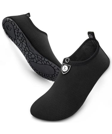 Simari water shoes women and men quick -drying barefoot shoes bathing shoes beach shoes swimming shoes aqua shoes sports SWS001 P nktchen black 1 44/45 EU