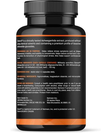 miNATURALS Ashwagandha Ultra Premium Supplement with Sensoril for Stress Relief & Heart Health- 120 Capsules - Buy Online on SooperMarket.com