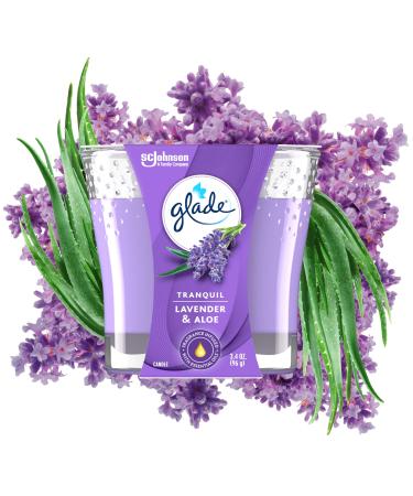 Glade Candle Jar, Air Freshener, Tranquil Lavender & Aloe, 3.4 Oz