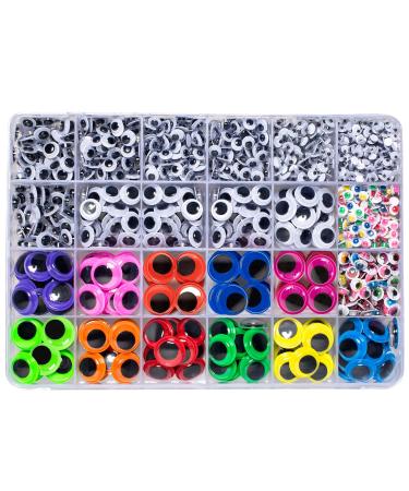 1700pcs Googly Wiggle Eyes Self Adhesive, for Craft Sticker Eyes Multi Colors and Sizes for DIY by ZZYI