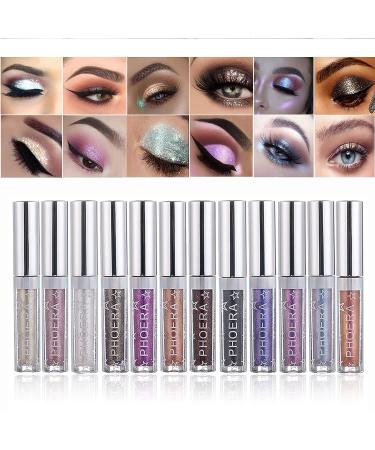 Glitter Eyeshadow Liquid - Shimmer Metallic Eyeliner Makeup Kit | Long Lasting Formula for Multi-Dimensional Eye Looks - Gift A1 - Buy Online on SooperMarket.com