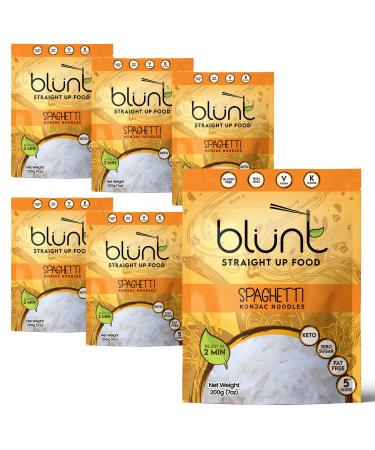 Blunt Konjac Noodles Spaghetti 6 x 270g - Easy-to-Make Instant Noodles Multipack - Gluten-Free & Rich in Fiber Shirataki Noodles UK - Ready in 2 Minutes