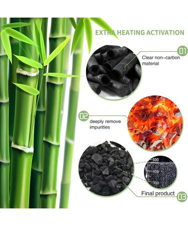 12 Pack Bamboo Charcoal Air Purifying Bags - Odor & Moisture Absorber for Home, Car, Closet - Natural Activated Charcoal Bags - Pet & Shoe Deodorizer - Odor Eliminators (6x50g + 6x150g) - Buy Online on SooperMarket.com