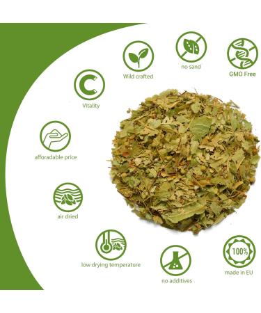 Linden flower Herbal tea | Wild crafted Tilia cordata |Rich in flavonoids | Loose tea| (200) 200.0 grams - Buy Online on SooperMarket.com