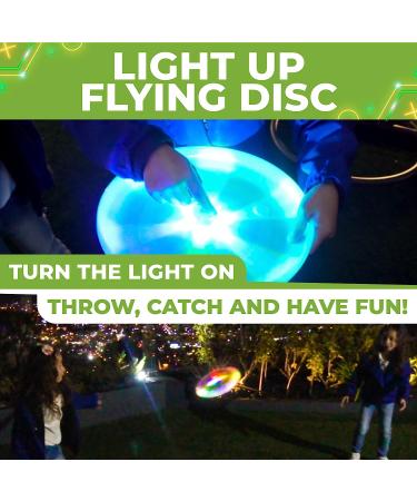 Toysery LED Frisbee - Glow in The Dark Light Up Flying Disc for Adults and Kids - Outdoor Adventure Toy - Buy Online on SooperMarket.com