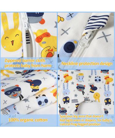 TOGOU2S Baby Sleeping Bag with Legs 2.5 TOG 100% Cotton Wearable Blanket 90cm Blue - Autumn Winter Sleeping Bag for Baby Boys and Girls 100-110cm - Buy Online on SooperMarket.com