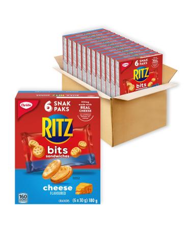Ritz Bits Sandwiches Cheese Flavoured Crackers Snak Paks School Snacks 180g 12 Count 180 g (Pack of 12) Crackers