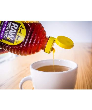 Aunt Sue's Raw & Unfiltered Wildflower Honey 32oz (2 LB) - Pure Strained Honey - Buy Online on SooperMarket.com