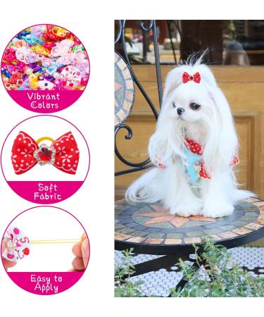 Berkelen 50-Piece Dog Hair Accessories Set Rubber Band Loops & Arches for Long-Haired Pets Perfect for Dogs & Cats - Buy Online on SooperMarket.com
