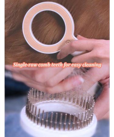 Zewze Long-Haired Dog Brush - Stainless Steel Pet Ridge Comb for Removing Knots & Grooming - Ideal for Dogs - Pink - Buy Online on SooperMarket.com