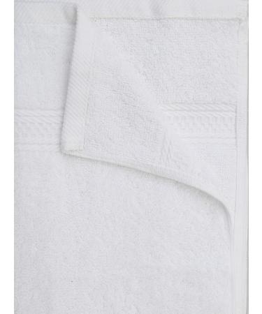 12 Pack White Cotton Wash Cloth Set - Absorbent & Soft Bathroom Washcloths - Machine Washable & Lint Free - 12x12 Face Towels - Buy Online on SooperMarket.com