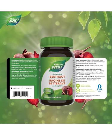 Nature's Way Beet Root Source of Antioxidant 100 Vegetarian Capsules - Buy Online on SooperMarket.com