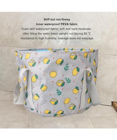 Verdant Touch Portable Travel Foot Bath Tub Portable Travel Foot Bath Tub Waterproof Collapsible Foot Bath Basin for Outdoor Picnic High Temperature Resistance Gray Lemon - Buy Online on SooperMarket.com