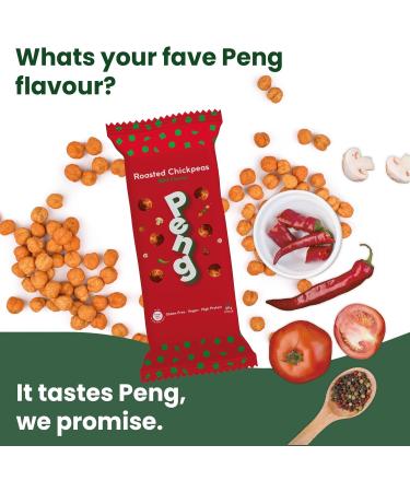 Peng Roasted Chickpeas Snack (6 x 30g) - BBQ Flavor | High Protein Plant-Based Crunchy Snack - Buy Online on SooperMarket.com