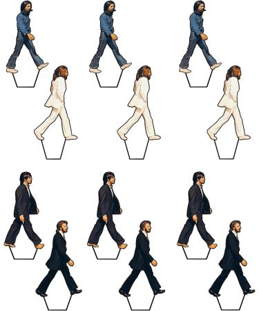 Made4You The Beatles Abbey Road - Edible Cupcake Toppers - Stand-up Wafer Cake Decorations (12) - Buy Online on SooperMarket.com