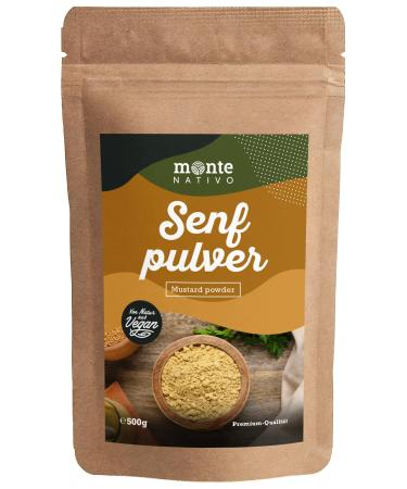 Monte Nativo (500g) mustard powder - Premium Quality mustard flour - finely ground - finely ground - versatile spices - ideal for cooking and sauces mustard powder 500 g (1 Pack)