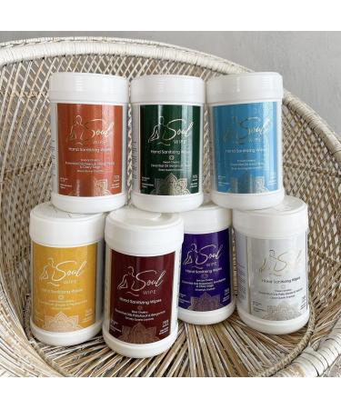 Natural Lavender Hand Sanitizing Wipes with Essential Oils - Throat Chakra Meditative Tool - Buy Online on SooperMarket.com