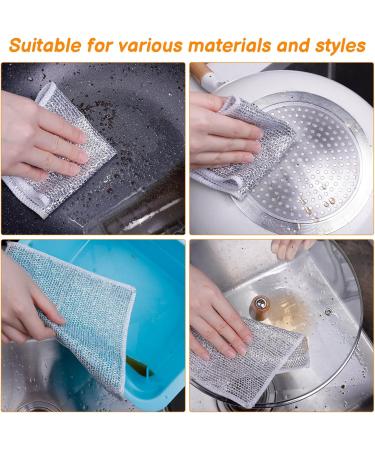 XINRUI 20 PCS Multipurpose Wire Dishwashing Rags for Wet and Dry Non-Scratch Wire Dishcloth Reusable Kitchen Cleaning Towels Dish Cloths No Odor Quick Drying for Home Kitchen Daily Cleaning - Buy Online on SooperMarket.com