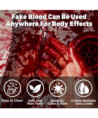 BOBISUKA Fake Blood Spray for Cosplay | Vampire Blood - Washable Makeup for Clothes & Face - Buy Online on SooperMarket.com
