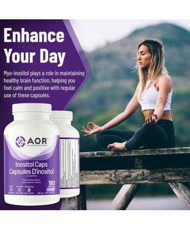 AOR Inositol Caps 500mg 180 Capsules - Myo-Inositol Supplement for Mental Well-Being & Cognitive Support - Promotes Healthy Brain Function & Cell Communication - Supports Women's Hormonal Balance 180 count (Pack of 1) - Buy Online on SooperMarket.com