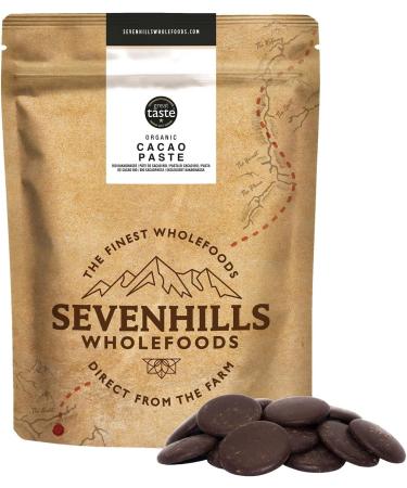 Sevenhills Wholefoods Organic Cacao Paste Drops 500g - Unsweetened Chocolate Wafers 500g (Pack of 1) - Buy Online on SooperMarket.com