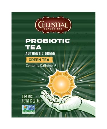 24 Pack Celestial Seasonings Green Probiotic Tea - Authentic Green Tea with Caffeine - 5 Tea Bags per Pack - Buy Online on SooperMarket.com